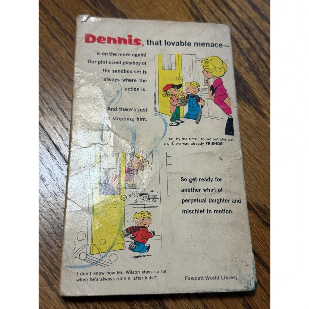Dennis the Menace Perpetual Motion 1969 Fawcett Gold Medal R2843 Hank Ketcham